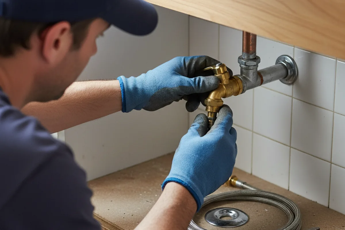 Shutoff valve and fitting work during Emergency Plumbing in Tariffville